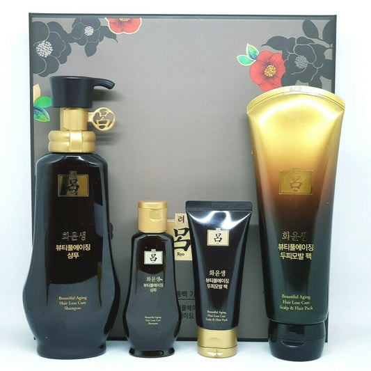 Amore Pacific Ryo Hwayoon Beautiful Aging Hair Loss Care Shampoo & Hair Pack Set